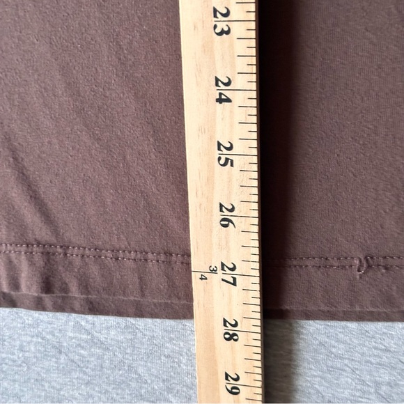 Blend Tee Shirt Mens XXL Brown Cotton Comfort All-over Motto Print Rib Crew - Picture 10 of 14